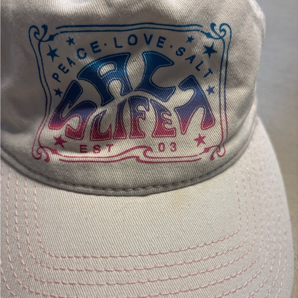 Salt Life White Cap with Blue and Pink Logo - Picture 6 of 8